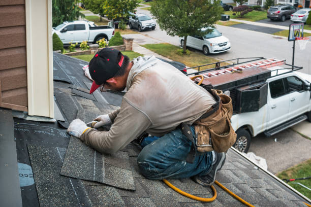 Professional Roofing technician working in Flat Top, WV